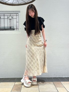 「ESPERANZA（エスペランサ）のアイテム」を使った、ゆうりさん（レディース・160cm）の夏コーディネート