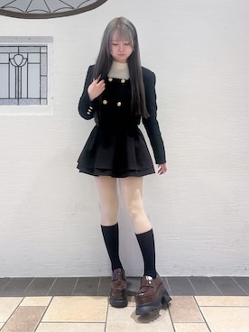 「ESPERANZA（エスペランサ）のアイテム（パンプス）」を使った、ゆうりさん（レディース・160cm）の冬コーディネート