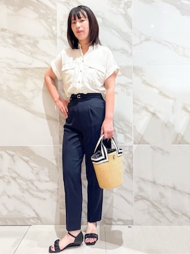 「マシンウォッシャブル」｜マキさん（レディース・156cm）の春コーディネート