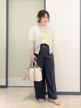 「Lee（リー）のアイテム（トートバッグ）」を使った、yukikaさん（レディース・153cm）の春コーディネート