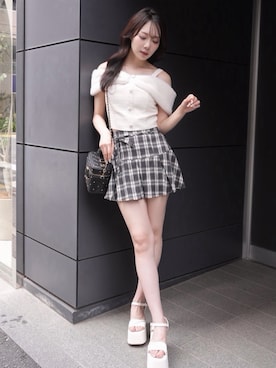 「LIPSERVICE（リップサービス）のアイテム」を使った、atomicboxxさん（レディース・164cm）の夏コーディネート