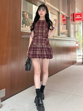 「LIPSERVICE（リップサービス）のアイテム」を使った、atomicboxxさん（レディース・158cm）の夏コーディネート