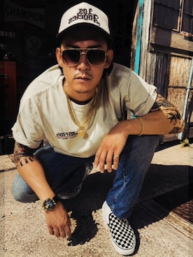 「Levi's（リーバイス）のアイテム（パンツ）」を使った、around40styleさん（メンズ・176cm）の夏コーディネート