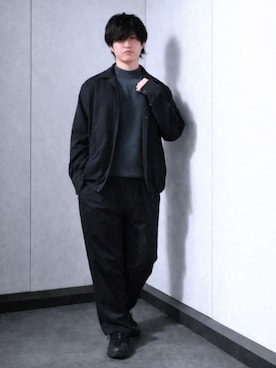 「アイテム（スラックス）」を使った、wampsuckさん（メンズ・170cm・30代）の冬コーディネート