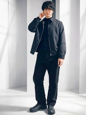 「MARGARET HOWELL（マーガレットハウエル）のアイテム」を使った、wampsuckさん（メンズ・170cm）の冬コーディネート