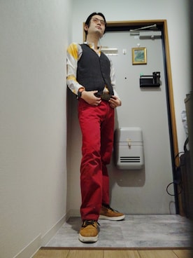 「BOBSON（ボブソン）のアイテム」を使った、もつさん（メンズ・184cm）の冬コーディネート