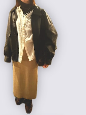 「TORY BURCH（トリーバーチ）のアイテム」を使った、めしさん（レディース・160cm）の冬コーディネート