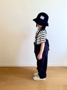 「CHUMS（チャムス）のアイテム（トップス）」を使った、Omoさん（キッズ・120cm）の秋コーディネート