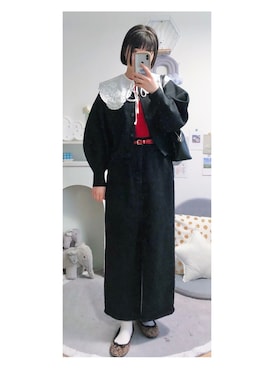 「白タイツ」｜ばぶさん（レディース・158cm・20代）の秋コーディネート