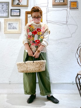 「marble sud（マーブルシュッド）のアイテム（トップス）」を使った、marimoさん（レディース・162cm）の夏コーディネート