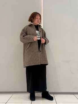 「アイテム（ニット/セーター）」を使った、kaji.さん（レディース・163cm）の秋コーディネート