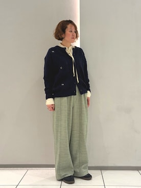 「NOMBRE IMPAIR（ノンブルアンペール）のアイテム（ニット/セーター）」を使った、kaji.さん（レディース・163cm）の秋コーディネート