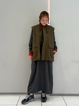 「アイテム（ワンピース）」を使った、kaji.さん（レディース・163cm）の秋コーディネート