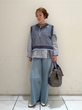 「FIL DE FER（フィルデフェール）のアイテム」を使った、kaji.さん（レディース・163cm）の冬コーディネート