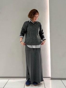 「NOMBRE IMPAIR（ノンブルアンペール）のアイテム（ニット/セーター）」を使った、kaji.さん（レディース・163cm）の秋コーディネート