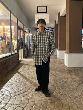 「チェック」｜あんころもちさん（メンズ・176cm・30代）の秋コーディネート