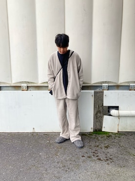 「アイテム（サンダル）」を使った、あんころもちさん（メンズ・176cm・30代）の冬コーディネート