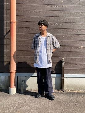 「アイテム（サンダル）」を使った、あんころもちさん（メンズ・176cm・30代）の夏コーディネート