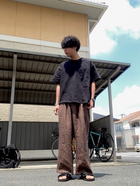 「R.M GANG（アールエムギャングレベルモダニストギャング）のアイテム」を使った、あんころもちさん（メンズ・176cm）の夏コーディネート