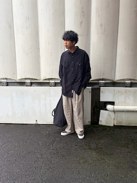 「VANS（バンズ）の＜VANS＞LX オーセンティック イーズ スニーカー（スニーカー、ブラック系）」を使った、あんころもちゃさん（メンズ・176cm）の秋コーディネート