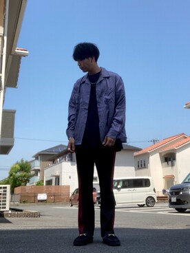 「MANEBU（マネブ）のアイテム」を使った、あんころもちさん（メンズ・176cm）の夏コーディネート