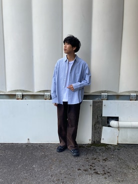 「アイテム（デニムパンツ）」を使った、あんころもちさん（メンズ・176cm・30代）の秋コーディネート