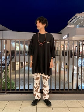 「MANEBU（マネブ）のアイテム」を使った、あんころもちさん（メンズ・176cm）の夏コーディネート