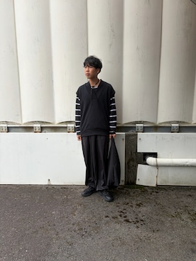 「Our Legacy（アワーレガシー）のLADON（ネックレス、ブラック系）」を使った、あんころもちゃさん（メンズ・176cm）の春コーディネート