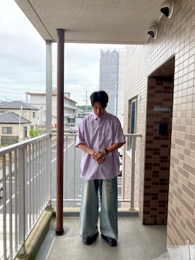 「crocs（クロックス）のアイテム（シューズ）」を使った、あんころもちさん（メンズ・176cm）の夏コーディネート