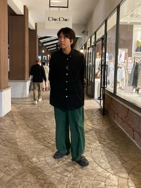 「アイテム（サンダル）」を使った、あんころもちさん（メンズ・176cm・30代）の秋コーディネート