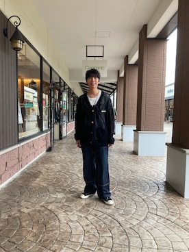 「SUGARHILL（シュガーヒル）のCLASSIC DOUBLE KNEE DENIM PANTS（デニムパンツ）」を使った、あんころもちさん（メンズ・176cm・30代）の秋コーディネート
