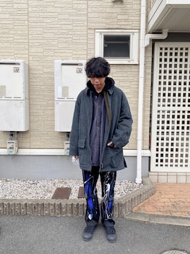 「UNIVERSAL OVERALL（ユニバーサルオーバーオール）のアイテム（パンツ）」を使った、あんころもちさん（メンズ・176cm）の冬コーディネート