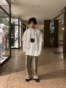 「スリッパ」｜あんころもちさん（メンズ・176cm）の春コーディネート