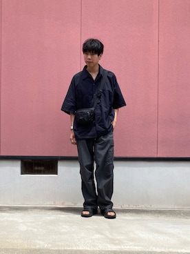 「アイテム（サンダル）」を使った、あんころもちさん（メンズ・176cm・30代）の夏コーディネート
