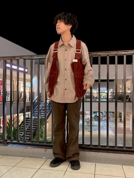 ブラウン系のアイテムを使った 同系色コーデ のメンズ人気ファッションコーディネート Wear