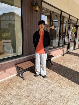 「KEEN（キーン）のアイテム（サンダル、ブラック系）」を使った、あんころもちさん（メンズ・176cm）の秋コーディネート