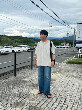 「アイテム（サンダル）」を使った、あんころもちさん（メンズ・176cm・30代）の夏コーディネート