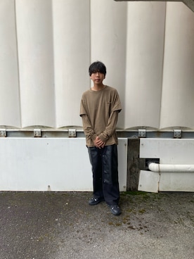 「アイテム（サンダル）」を使った、あんころもちさん（メンズ・176cm）の秋コーディネート