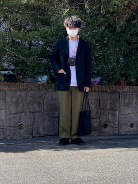 「PG（ピージー）のアイテム（その他シューズ）」を使った、あんころもちさん（メンズ・176cm）の冬コーディネート