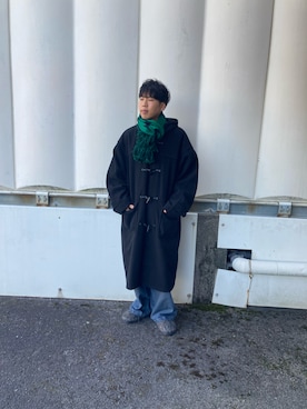 「アイテム（バンダナ/スカーフ）」を使った、あんころもちさん（メンズ・176cm）の冬コーディネート