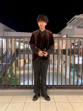 「Wrangler」｜「アイテム（その他シューズ）」を使った、あんころもちさん（メンズ・176cm）の冬コーディネート