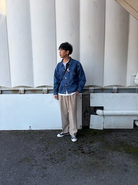 「ANCELLM（アンセルム）のアイテム」を使った、抹茶塩さん（メンズ・176cm）の春コーディネート