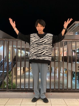 「MANEBU（マネブ）のアイテム」を使った、あんころもちさん（メンズ・176cm）の秋コーディネート