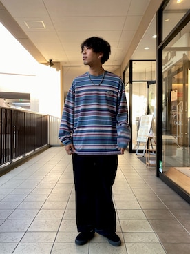 「アイテム（スリッポン）」を使った、あんころもちさん（メンズ・176cm・20代）の秋コーディネート