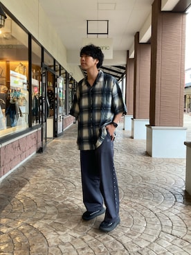 「アイテム（サンダル）」を使った、あんころもちさん（メンズ・176cm・30代）の夏コーディネート
