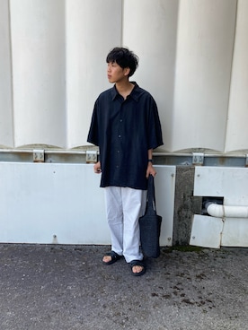「アイテム（サンダル）」を使った、あんころもちさん（メンズ・176cm・30代）の夏コーディネート