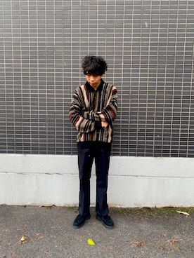 「PG（ピージー）のアイテム」を使った、あんころもちさん（メンズ・176cm）の冬コーディネート