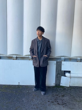 「アイテム（モカシン/デッキシューズ）」を使った、あんころもちさん（メンズ・176cm・30代）の冬コーディネート