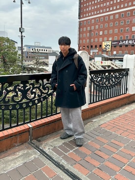 「アイテム（サンダル）」を使った、あんころもちさん（メンズ・176cm・30代）の冬コーディネート