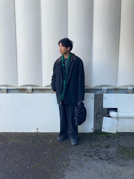 「アイテム（バンダナ/スカーフ）」を使った、あんころもちさん（メンズ・176cm）の冬コーディネート